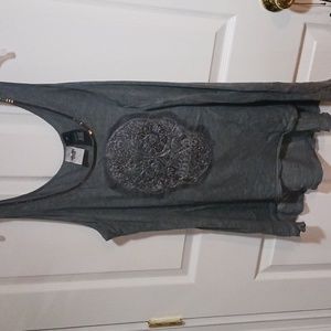 Harley Davidson Grey beaded tank XXL